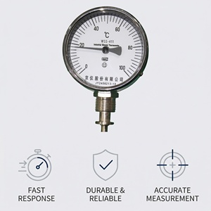 Industrielles Bimetall-Thermometer mit IP65-Schutzklasse 0,1°C Auflösung OEM/ODM Anpassung - Product Image 6