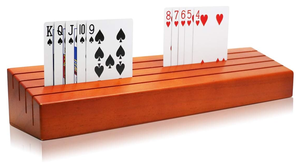 Porta Carte da Gioco in Legno Personalizzato per Bambini, Anziani e Adulti - Versione Estesa con Vassoio Lungo per Canasta e Giochi di Strategia - Product Image 2