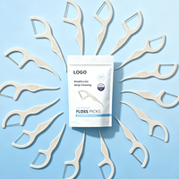 Fil dentaire à la menthe en sachet, respectueux de l'environnement, pour nettoyer entre les dents, personnalisation acceptée