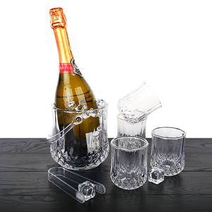 Cubo de Hielo Personalizado con Logotipo, Forma Hexagonal, Transparente, de Lujo, con Base de Diamante, Cubo de Hielo Gigante para Exteriores, para Vino, <span class=keywords><strong>Cerveza</strong></span> - Product Image 4