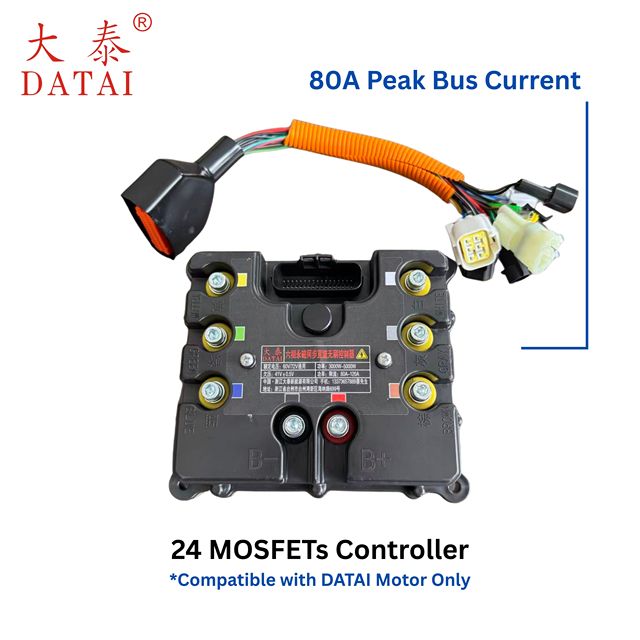 DATAI Controller Compatible 72V 3-5kW 6-Phase PMSM Planetary Geared Hub Motor | IP66 Protection