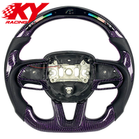 Volant de course personnalisé en fibre de carbone avec affichage LED de régime moteur pour Dodge Challenger Charger Durango Hellcat SRT R/T
