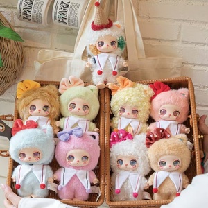 Ornements faits à la main jouets à la mode jouer comme cadeau bébé trois <span class=keywords><strong>lila</strong></span> point chat deuxième génération boîte aveugle en peluche - Product Image 6