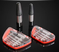 Extracteur de boulons cassés robuste avec revêtement en titane sablé, tige hexagonale de 1/4 de pouce et extracteur de tuyaux pour réparations domestiques