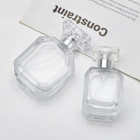 Flacon de parfum de luxe 50 ml en verre, plat, vide, avec pulvérisateur à pompe, sérigraphie, estampage à chaud doré, diffuseur à bâtonnets en verre – Grande Vente