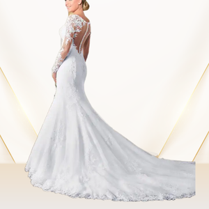 Venta al por Mayor de Vestidos de Novia de Encaje Blanco para Mujer 2023, Elegantes Vestidos de Novia para Mujer 2022 - Product Image 5