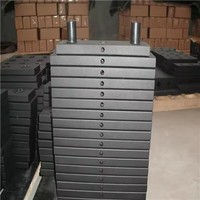 Pièces de pile de poids en acier commerciales Accessoires de gymnastique et de fitness pour pile de poids de gymnastique de machine de sport