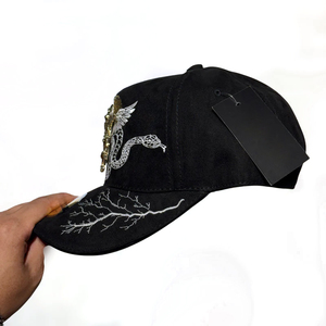 Gorras de Béisbol Ajustables de 5 Paneles con Forro de Satén y Gamuza 100% Algodón, Bordado de Arcángel San <span class=keywords><strong>Miguel</strong></span>, Chip NFC, Gorra Personalizada al por Mayor - Product Image 4