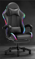 Chaise de jeu Jry - Chaise de bureau pivotante moderne avec cadre en acier inoxydable, fonction de levage et housse amovible pour salle de jeux