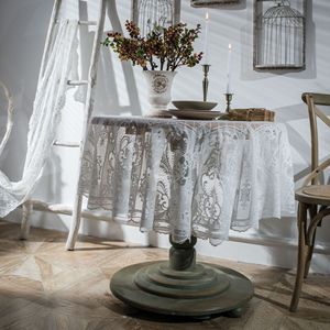 Tovaglia Rettangolare Con Motivo Foglie Bianche – 140x220 Cm – Poliestere Di Qualità, Antipiega, Lavabile, Per Tavolo Da Pranzo E Matrimoni
