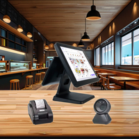 POS Hardware Factory 15 polegadas Touch Screen Tudo em Uma Máquina de Caixa Registradora POS Systems Terminal com Software para Restaurante