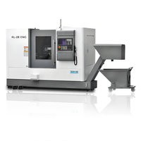 Haute précision KL28 fresadora automatique CNC tour à lit incliné avec barre d'alimentation tour à métal
