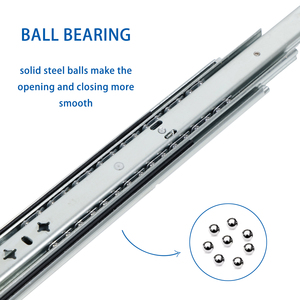 Laci tangga kabinet industri, laci tarik lebar tugas berat, Panduan bantalan rel geser, tiga ekstensi jalur tebal - Product Image 2