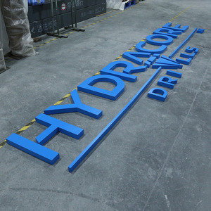 Letrero gigante dorado en 3D para montaje en pared interior, letrero publicitario para exteriores, letrero para tienda o negocio. - Product Image 3