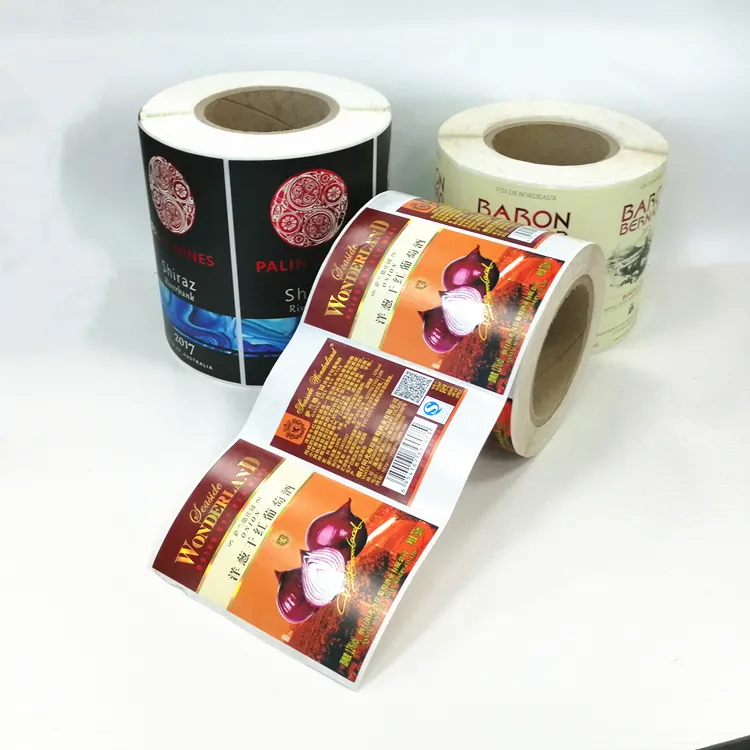 Factory Price Self Adhesive Paper Labels, Roll Package Personalized Logo Stickers