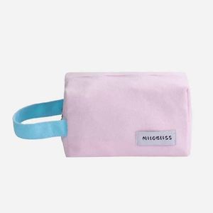 Bolsa de Maquillaje Colorida, Bolsa de Almacenamiento de Lona Simple con Colores Contrastantes, para Viajar, Llevar Acompañada de la Bolsa de Artículos de Aseo - Product Image 4