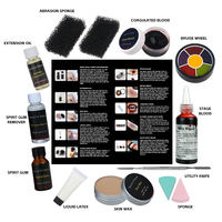Kit de maquillage professionnel pour Halloween SFX personnalisé par GP, cire à cicatrices sans danger pour la peau, faux sang en gel, plaies réalistes en silicone
