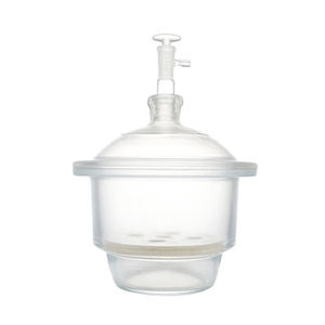 Clear Amber High Borosilicate <b>Glass</b> Drying <b>Dish</b> <b>With</b> Vacuum <b>Lid</b> Desiccator For Laboratory Use - Product Image 1