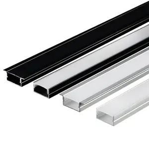 Surface Mounted Alu Profil Channel Extruded Housing For Led Linear Strips Light Hoisting Aluminum Led Profile