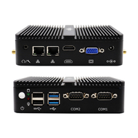 Nouveau mini PC Intel N100 Barebone avec RAM DDR4, double LAN, HD VGA, 2 ports RS232, stockage SSD, compatible Win 10 Pro - Prise AU/US