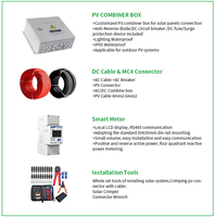 Système solaire photovoltaïque 20 kW sur réseau avec onduleur MPPT à onde sinusoïdale pure, batterie au lithium LiFePO4, service complet et système de support pour modules PV