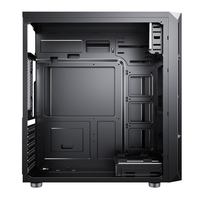 Casing Komputer Desktop SAMA OEM, ARGB Strip Depan ATX Sisi Kiri Penuh Akrilik PC