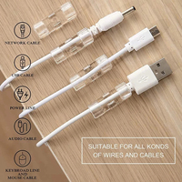 Auto-adhésif fil organisateur ligne câble boucle Clips pince Table mur fixateur attache support sur données téléphone ligne enrouleur