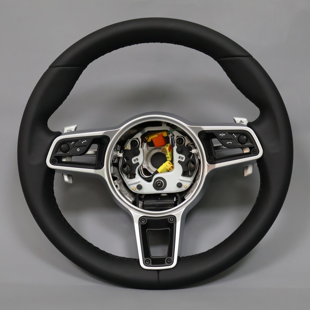Custom Full Beige Steering Wheel with Rivets (Porsche Fitment), photo 2