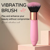 Pinceau vibrant discret pour clitoris, vente en gros, pinceau de maquillage vibrant, vibrateur pratique pour les voyages