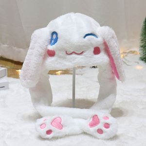 Chapeau en peluche brodé à oreilles de lapin mobiles, unisexe, avec doublure en maille, pour femmes, enfants, filles, garçons, cadeau de Noël - Product Image 3