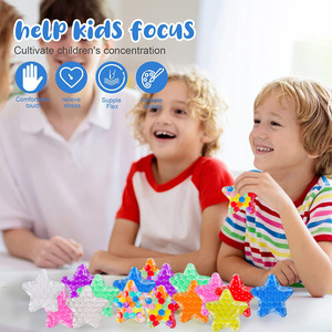 Mini jouet anti-stress en forme d'étoiles de 3,5 cm avec billes d'eau à presser pour TDAH - Product Image 5