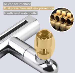 Robinet de cuisine moderne à économie d'eau avec capteur, rallonge de bec rotatif en laiton et cartouche céramique - Product Image 3