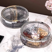 Organisateur rotatif 360° multi-usages en plastique PET moulé par injection, sûr pour les aliments, écologique, avec couvercle à boucle, pour une vie minimaliste