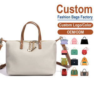 Handcrafted Cotton Canvas & Cowhides Crossbody Bag for Women Vintage Minimalist Shoulder Purse with Adjustable Strap - Product Image 1