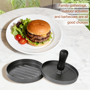 Molde Redondo Antiadherente de Alta Resistencia para Hamburguesas, Prensa de Carne de Aleación de Aluminio para Hacer Hamburguesas, para Cocina al Aire Libre, Parrilla para Asar - Product Image 1