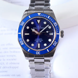 Reloj Mecánico Personalizado MINUTETIME DIY NH35 para Hombre, Esfera Azul de Lujo, Correa de Acero, Movimiento Automático, Resistente al Agua 10 BAR - Product Image 5