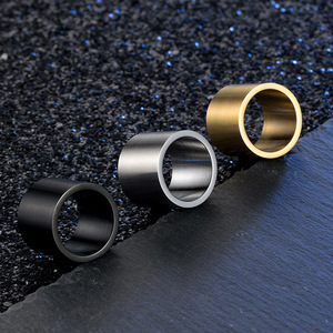 แหวนฮิปฮอปแบบกว้างชุบทอง 18k PVD สำหรับผู้ชาย |   แหวนดีไซน์โดดเด่นทันสมัย - Product Image 6
