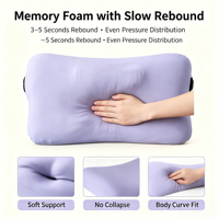 Oreiller chauffant à lumière rouge, massage par vibration, mousse à mémoire de forme, oreiller ergonomique pour le cou, soutien lombaire pour dormir, voiture, bureau, maison