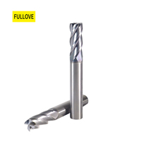 Fresa de carburo sólido con recubrimiento AlTiN para máquina CNC, 2-6 filos, diámetro de vástago de 4-20 mm, marca FULLOVE