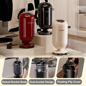 UFORU Big Trash <strong>Bin</strong> <strong>Large</strong> Capacity Plastic Waste <strong>Bins</strong> with Lid Kitchen Office Hotel Restaurant Home Use Oval Trash Can Dustbin - Product Image 3