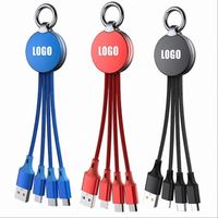 Câble de charge micro-USB 3-en-1 en nylon écologique avec logo personnalisable, conducteur en cuivre pur, ouvre-bouteille et porte-clés 16 cm