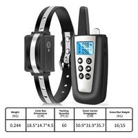 1000M Fernbedienungs-Hundetrainingshalsband IP67 Wasserdicht 100 Stufen Schock Vibration Piepton Mit Taschenlampe Unterstützt 3 Hunde Wiederaufladbar