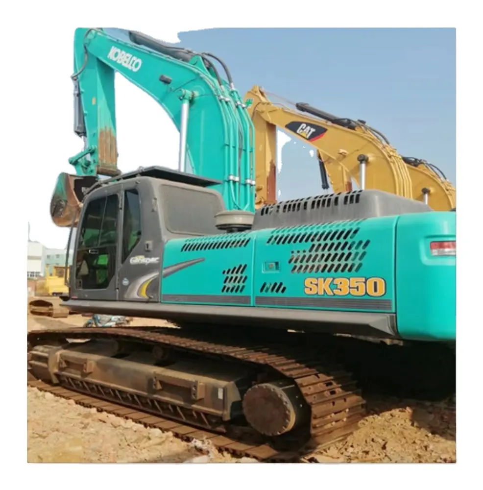 Fast speed second-hand excavator KOBELCO SK350 SK350D 35TON large machine used digger sk350 for low price sale