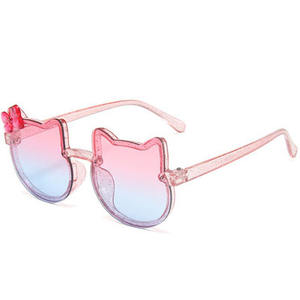 نظارات شمس للأطفال بفيونكة عاكسة على شكل قطة لطيفة نظارات شمس للأولاد والبنات - Product Image 3