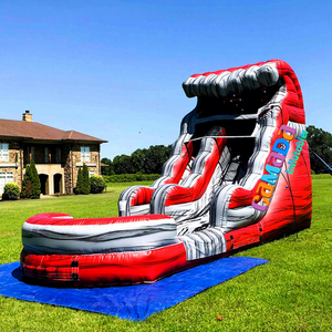 Custom Size Color <b>Inflatable</b> <b>Water</b> <b>Slide</b> Pool with PVC Material 800kg Capacity Commercial Use 18ft/20ft/22ft Options - Product Image 1