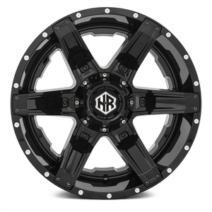Jantes forgées noires en alliage d'aluminium de 20 pouces à rayons, design 6x139.7 PCD, pour SUV, tout-terrain et voitures particulières Toyota - Product Image 3