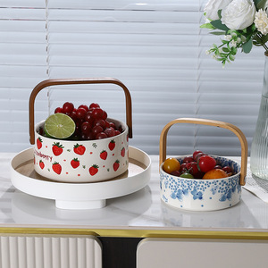 Cesta de Frutas de Cerámica Mystic Arts con Asa de 12 cm, Diseño Fresco y Bonito para Almacenamiento en la Cocina del Hogar - Product Image 3