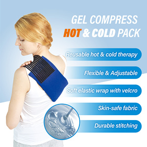Compresa de Gel Térmica Reutilizable KB Personalizada, Almohadilla de Gel Frío y Caliente para Alivio del Dolor, Envoltura Térmica para el Abdomen - Product Image 1