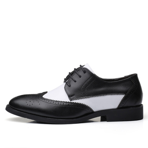Men's New Creative Trendy Casual Wedding Leather Shoes Formal Business Low-Top Pointed Toe Style with <strong>Brogue</strong> Pattern - Product Image 2