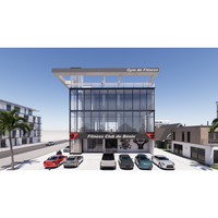 Services de conception architecturale de gymnases modernes pour centres de fitness avec zones d'entraînement fonctionnelles et espaces de formation